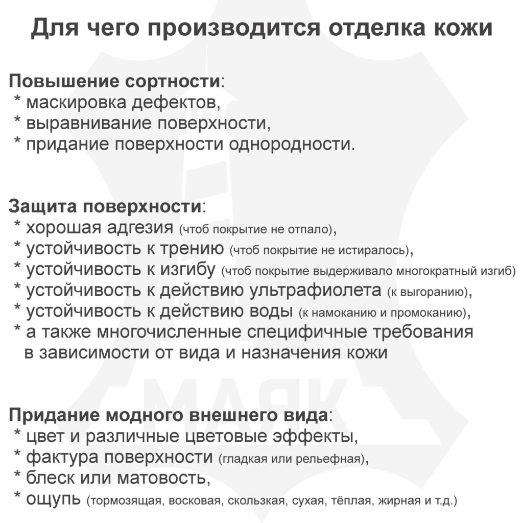 для чего нужна отделка кожи